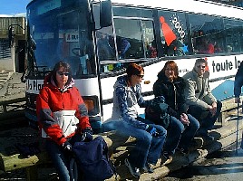 Waiting for the bus to Plagne Bellecote