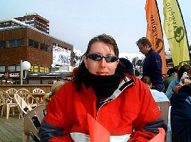 Joo enjoying her lunch